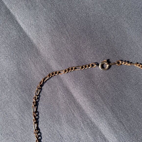 JEWELRY - 10in hand carved DOLPHIN shaped bone charm chain necklace, Alaska - Picture 7 of 8